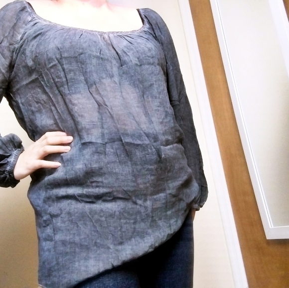 Anthropologie Tops - Anthro Saturday Sunday Semi-sheer Long Sleeve Top